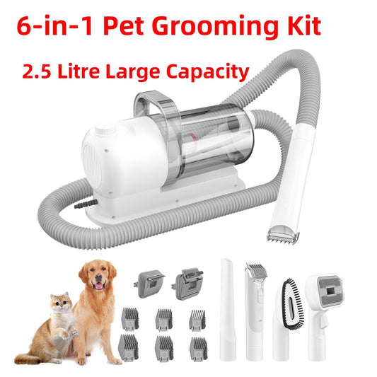 FurVaxim 6-in-1 Pet Grooming Vacuum & Hair Suction Kit